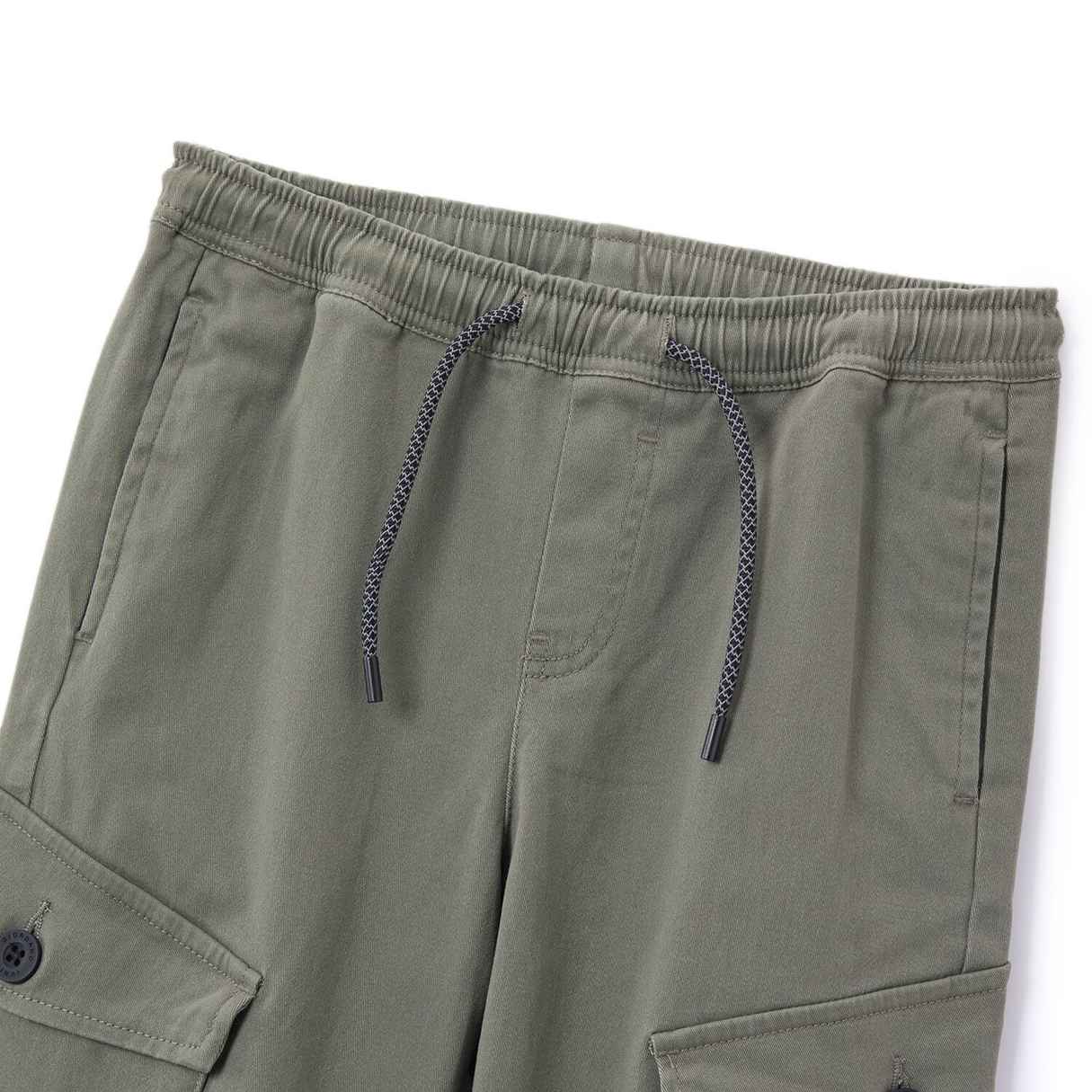 Junior's Comfort Fit Stretch Twill Cargo Joggers - Giordano