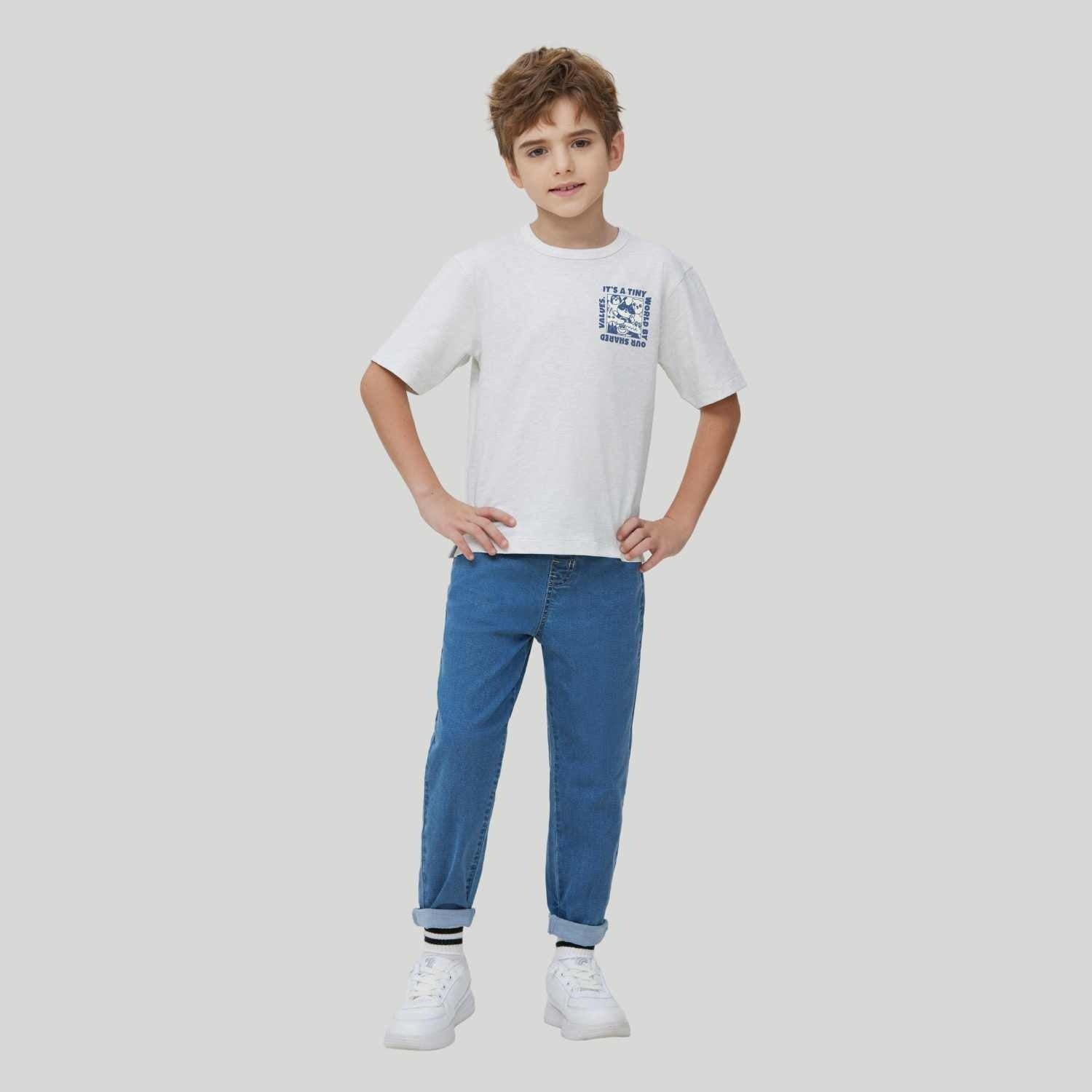 Junior's Cotton Jersey Crew Neck Print Tee - Giordano