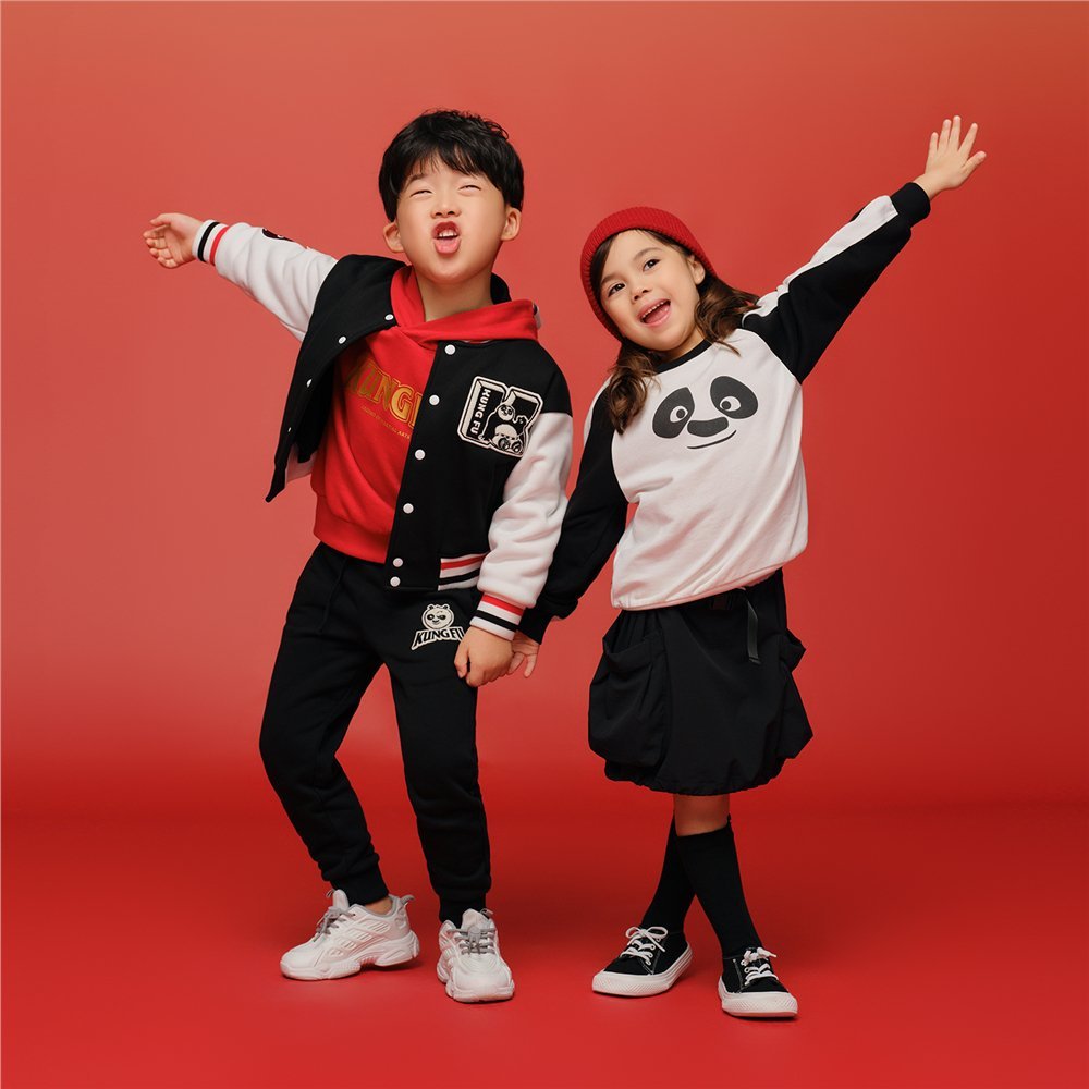 Kids Kung Fu Panda Series French Terry Hoodie - Giordano