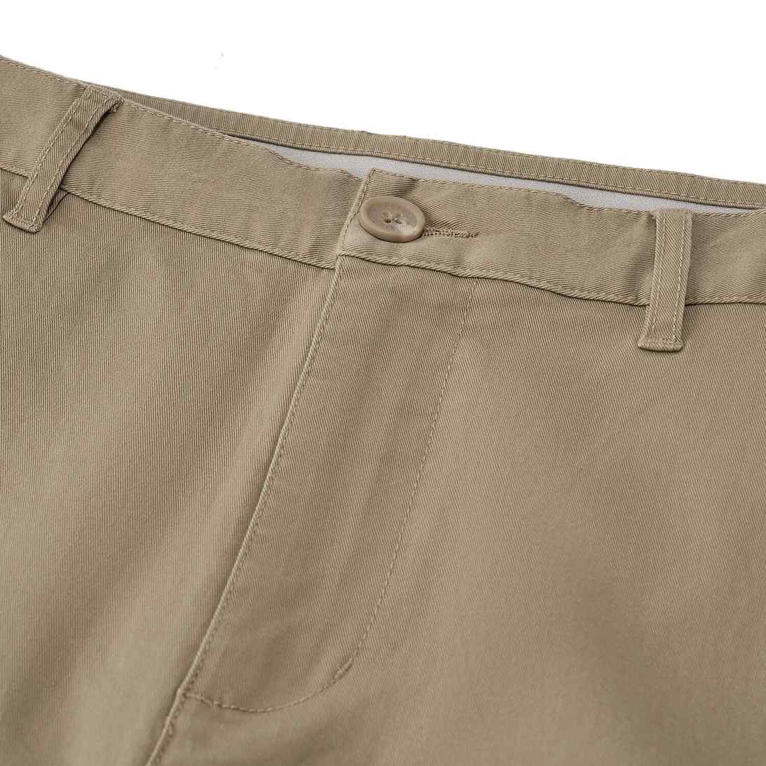 Men's Relax Straight Stretch Twill Khakis - Khaki - Giordano