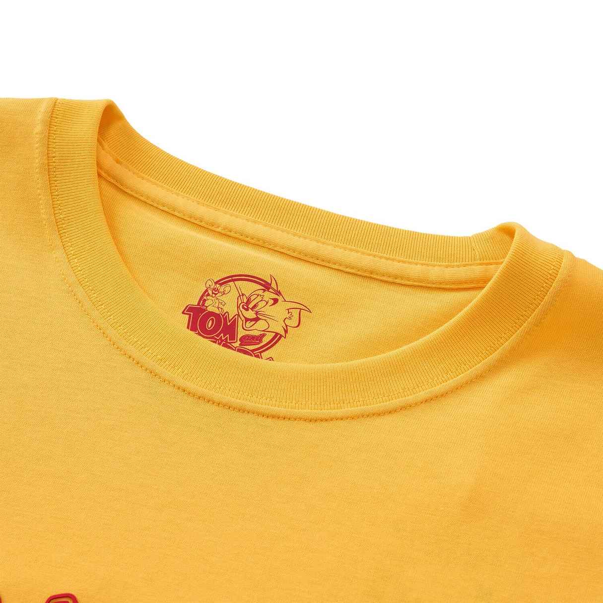 Men’s Relaxed Fit Cotton Print Tee - Tom & Jerry - Yellow - Giordano