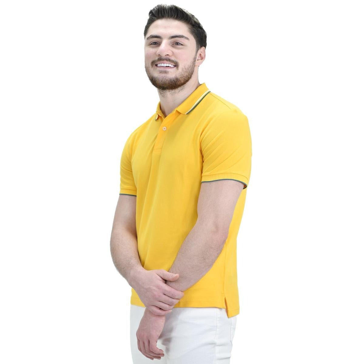 Men's Short Sleeve Slim Solid Polo - Giordano