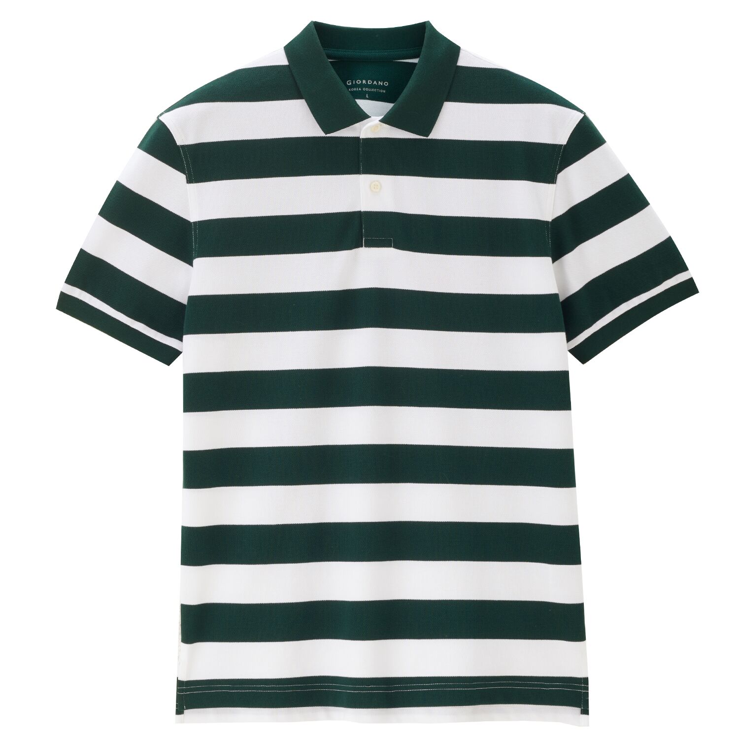 Men’s Slim Fit Striped Cotton Pique Polo Shirt | Korea Collection - Giordano