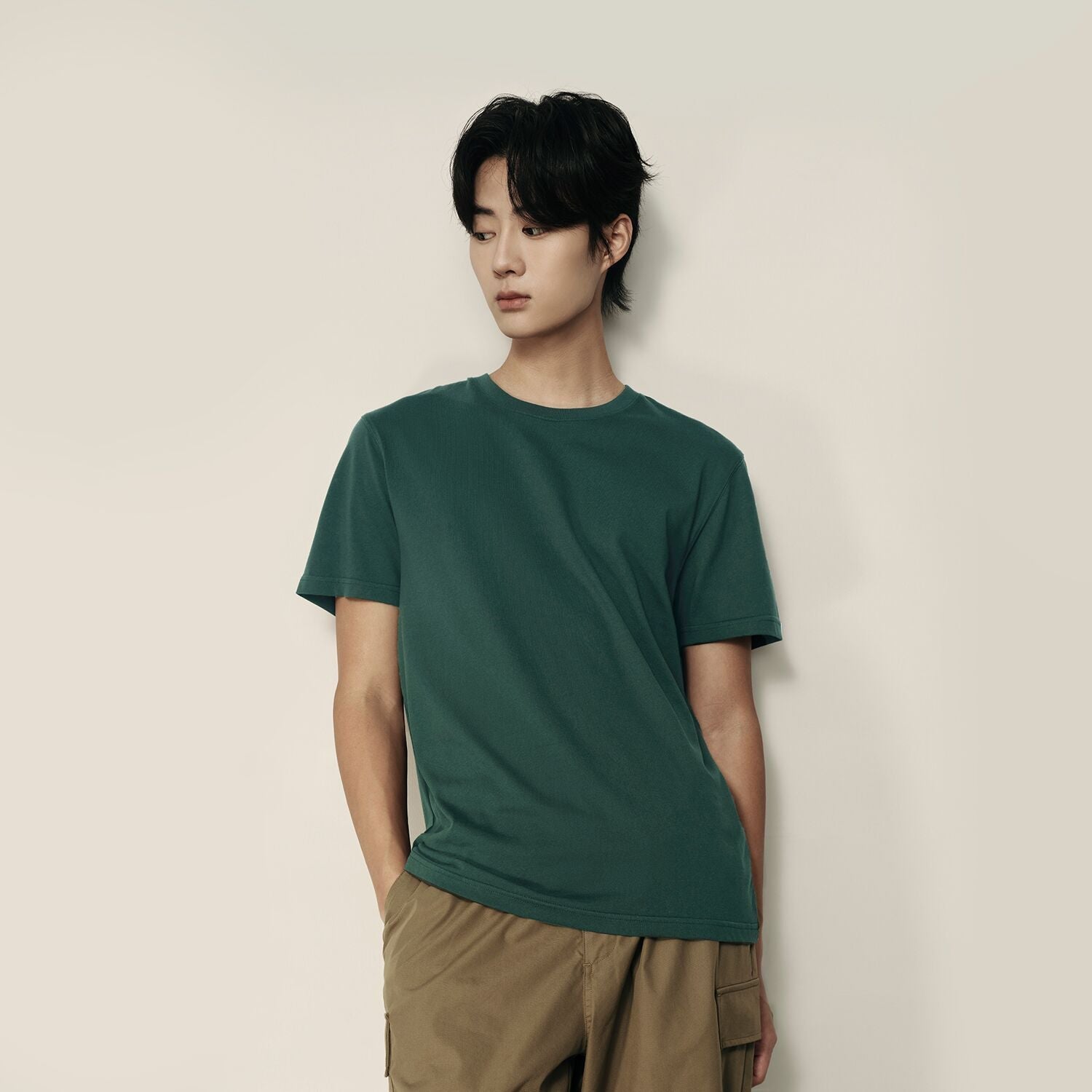 Men’s Slim Fit Tee –Lightweight & Everyday Comfort | Korea Collection - Giordano