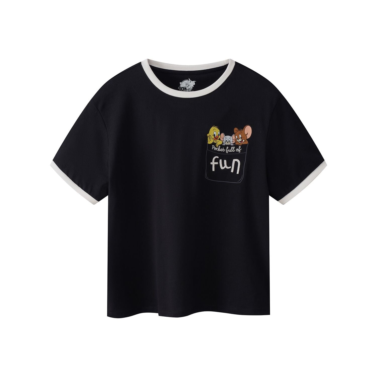Women’s Crew Neck Print Tee - Tom & Jerry - Black - Giordano