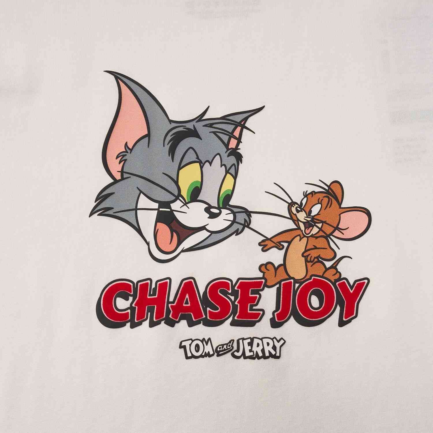 Women’s Crew Neck Print Tee - Tom & Jerry - White - Giordano