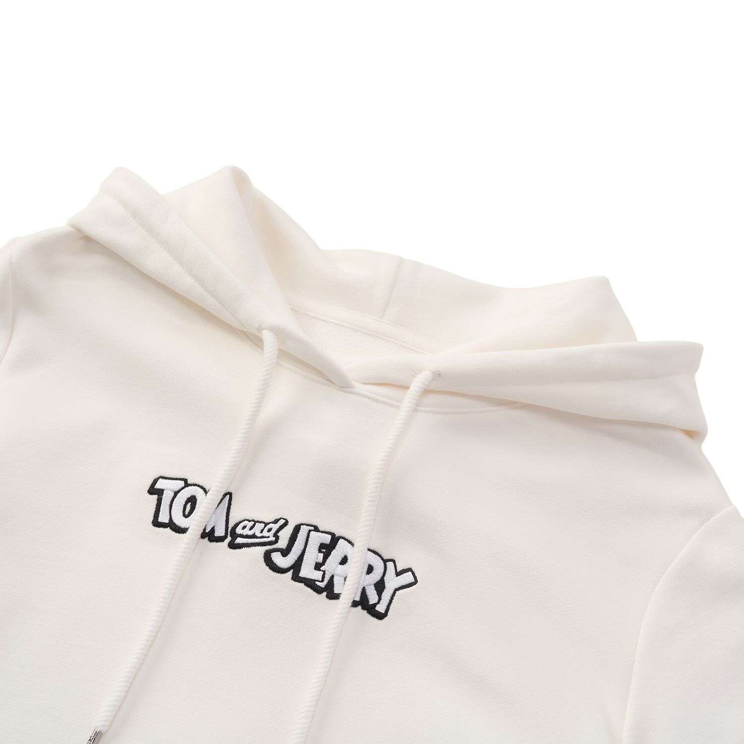 Women’s French Terry Long Sleeve Crew Neck Hoodie – Tom & Jerry - White - Giordano