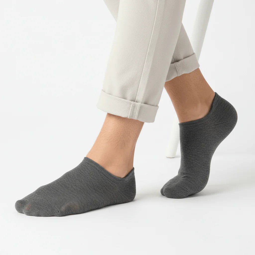 2 Pack Invisible Socks - Grey - Giordano