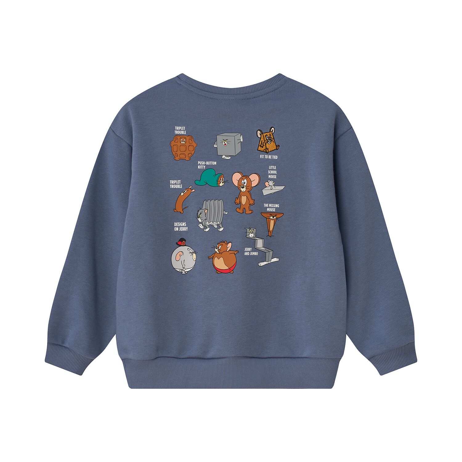 Junior French Terry Crew Neck Relaxed Sweatshirt – Tom & Jerry - Blue - Giordano