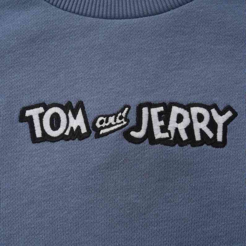 Junior French Terry Crew Neck Relaxed Sweatshirt – Tom & Jerry - Blue - Giordano
