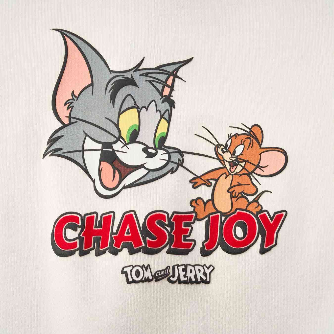 Junior French Terry Crew Neck Relaxed Sweatshirt – Tom & Jerry - White - Giordano