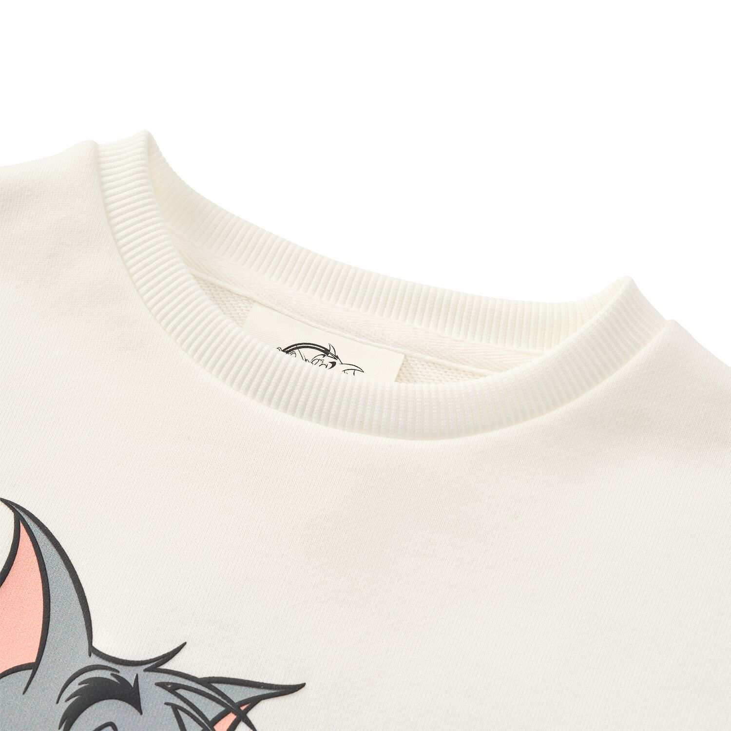 Junior French Terry Crew Neck Relaxed Sweatshirt – Tom & Jerry - White - Giordano