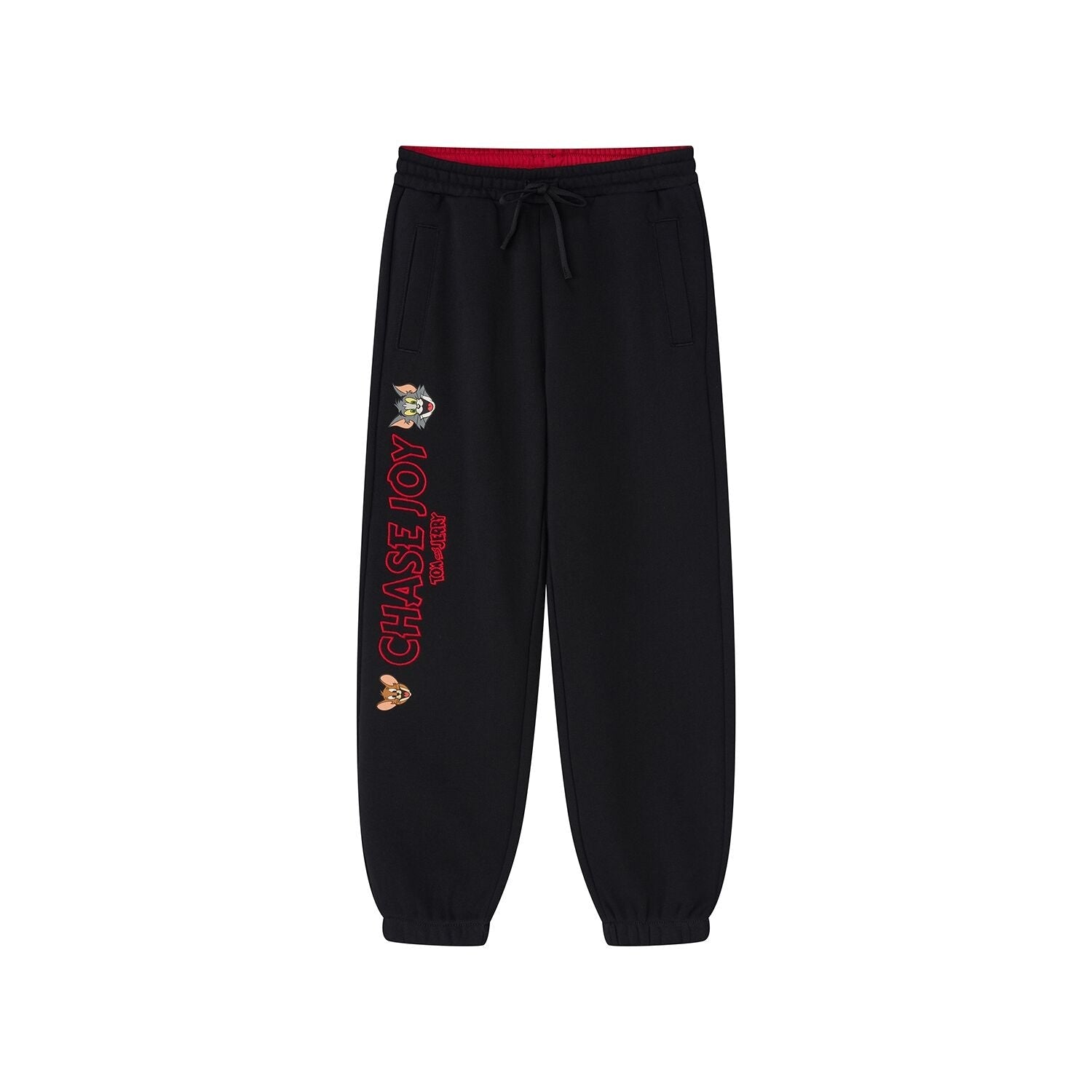 Junior French Terry Mid - Rise Relaxed Tapered Jogger – Tom & Jerry - Black - Giordano