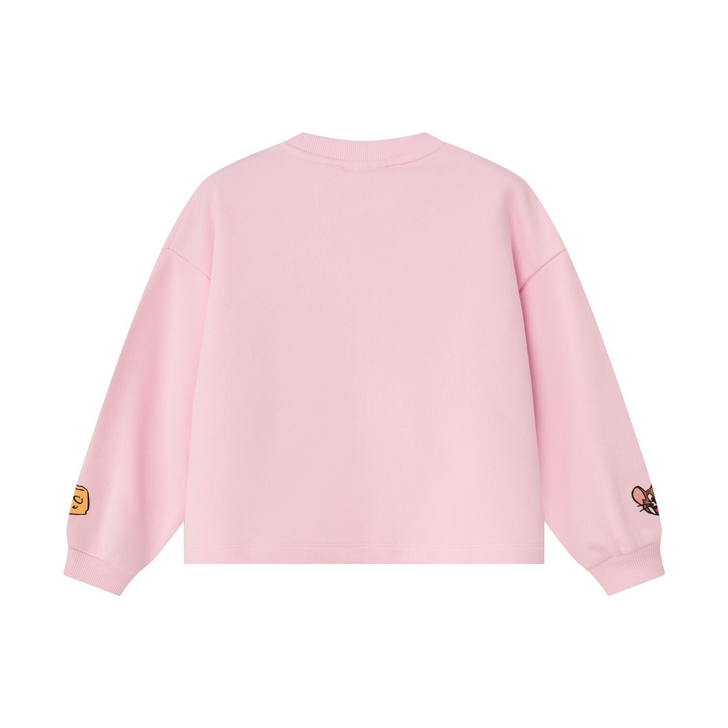 Junior French Terry Oversized Print Long Sleeve Sweater - Tom & Jerry - Pink - Giordano