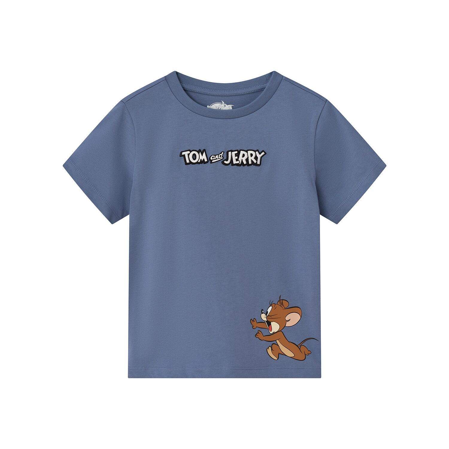 Junior Regular Fit Cotton Print Tee - Tom & Jerry - Blue - Giordano