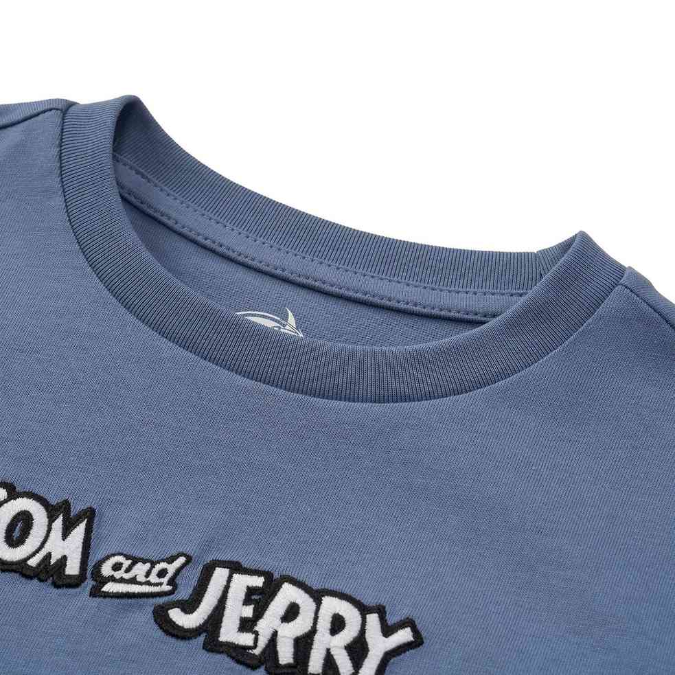 Junior Regular Fit Cotton Print Tee - Tom & Jerry - Blue - Giordano