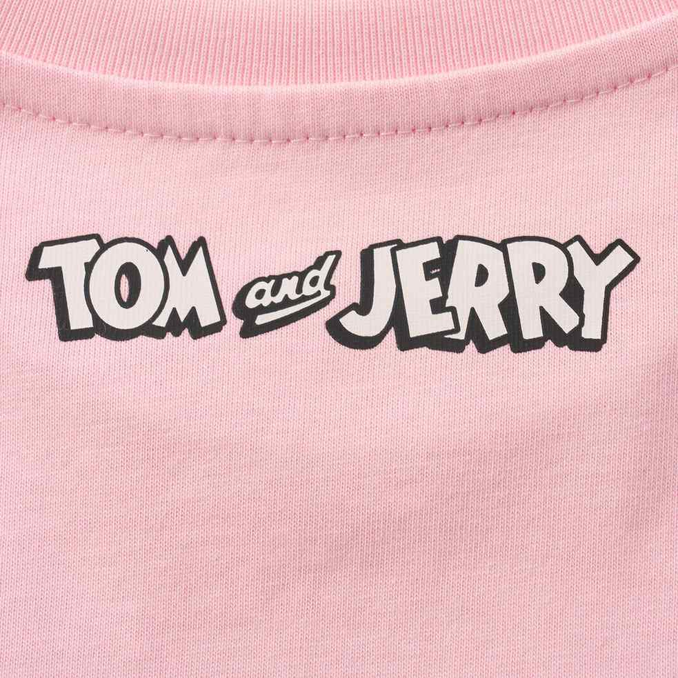 Junior Regular Fit Cotton Print Tee - Tom & Jerry - Pink - Giordano