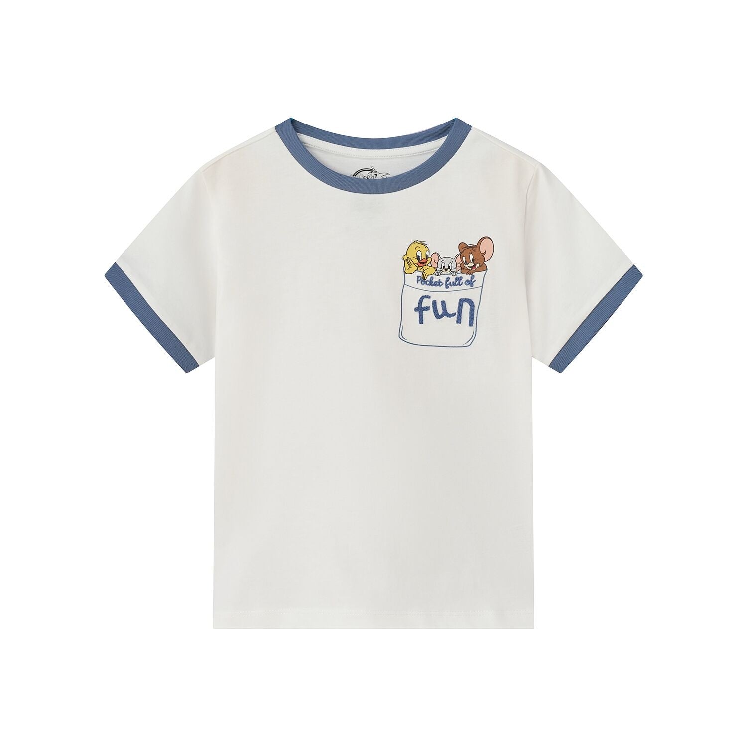 Junior Regular Fit Cotton Print Tee - Tom & Jerry - White - Giordano