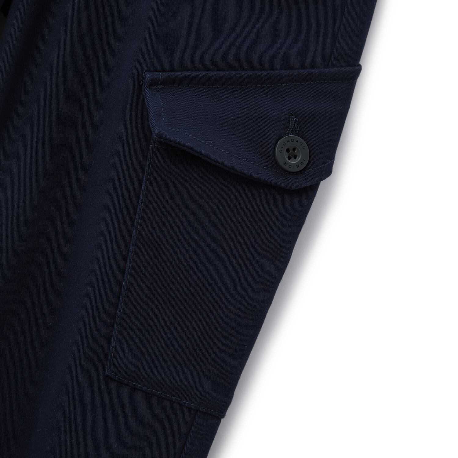 Junior's Comfort Fit Stretch Twill Cargo Joggers - Giordano