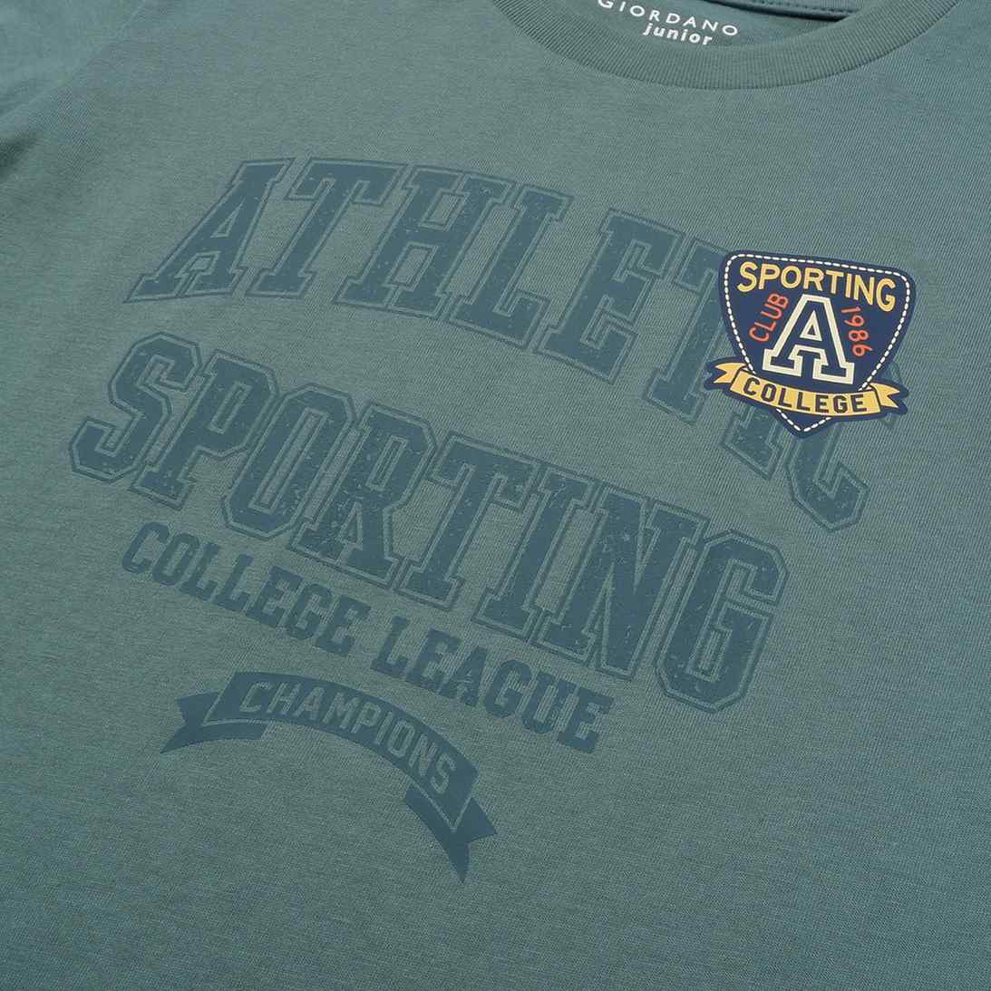 Junior's Cotton Jersey Crew Neck Print Tee - Giordano