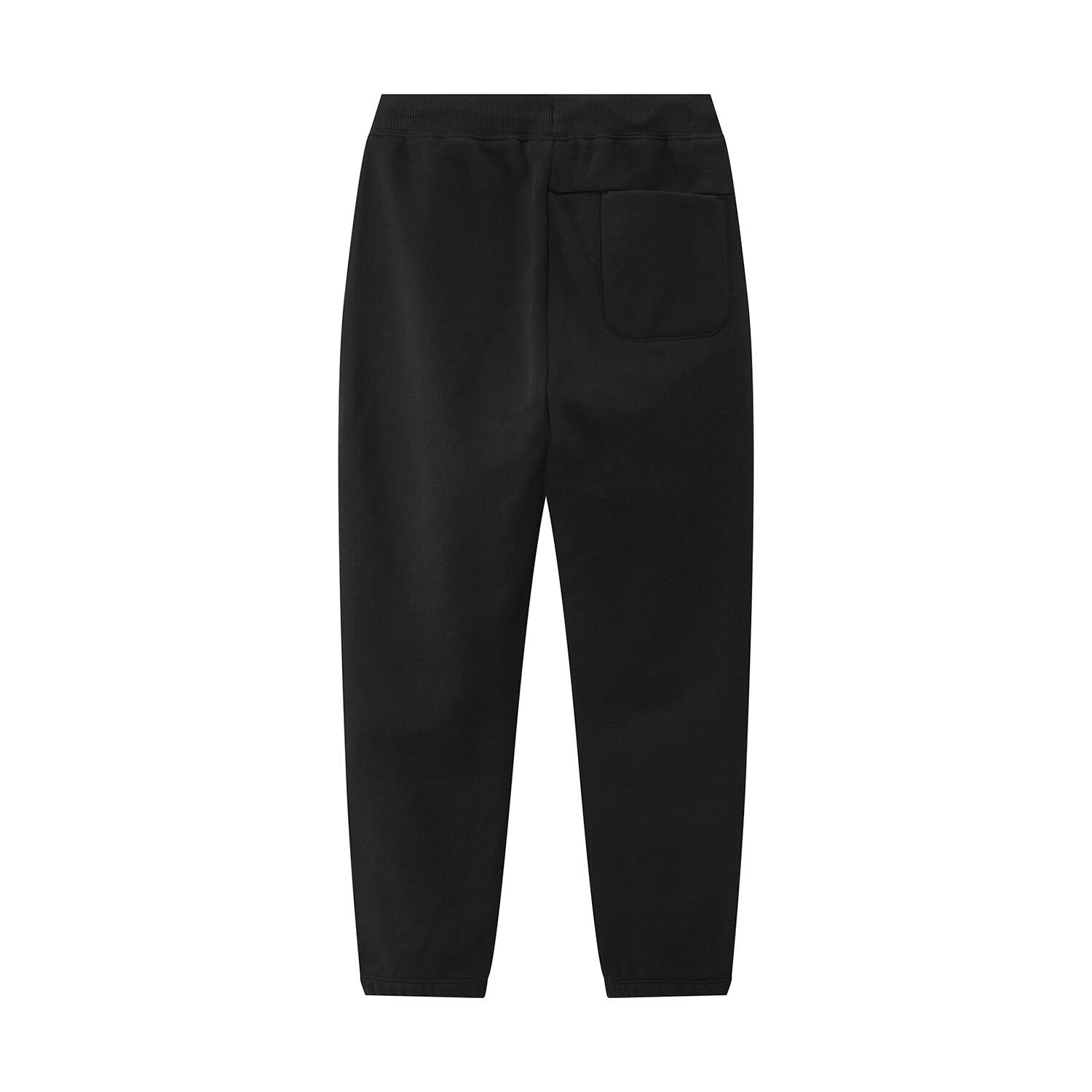 Kids Mid Rise Fleece Jogger with Elastic Waist - Black - Giordano