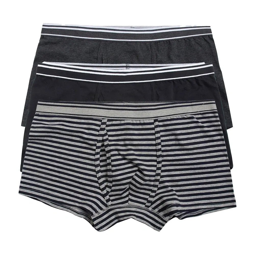 Men's Cotton Spandex Jersey 3 - Pack Trunks - Black - Giordano