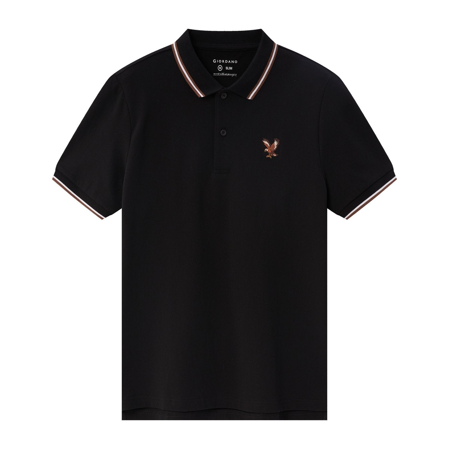Men's Eagle Embroidery Solid Polo - Giordano
