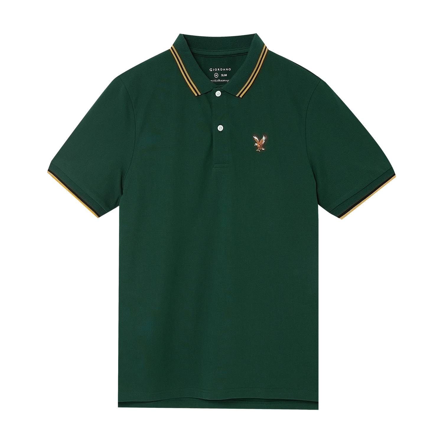 Men's Eagle Embroidery Solid Polo - Giordano