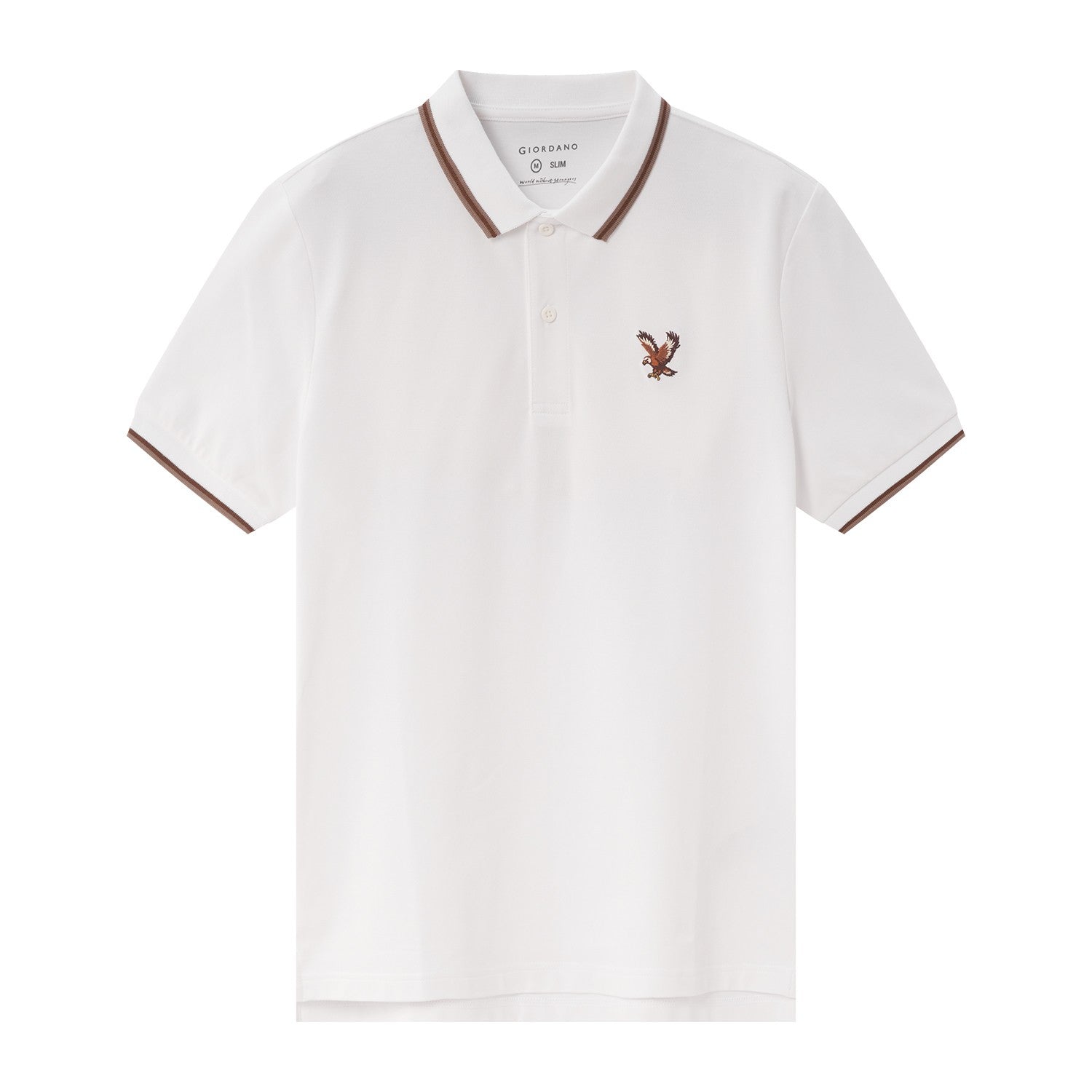 Men's Eagle Embroidery Solid Polo - Giordano