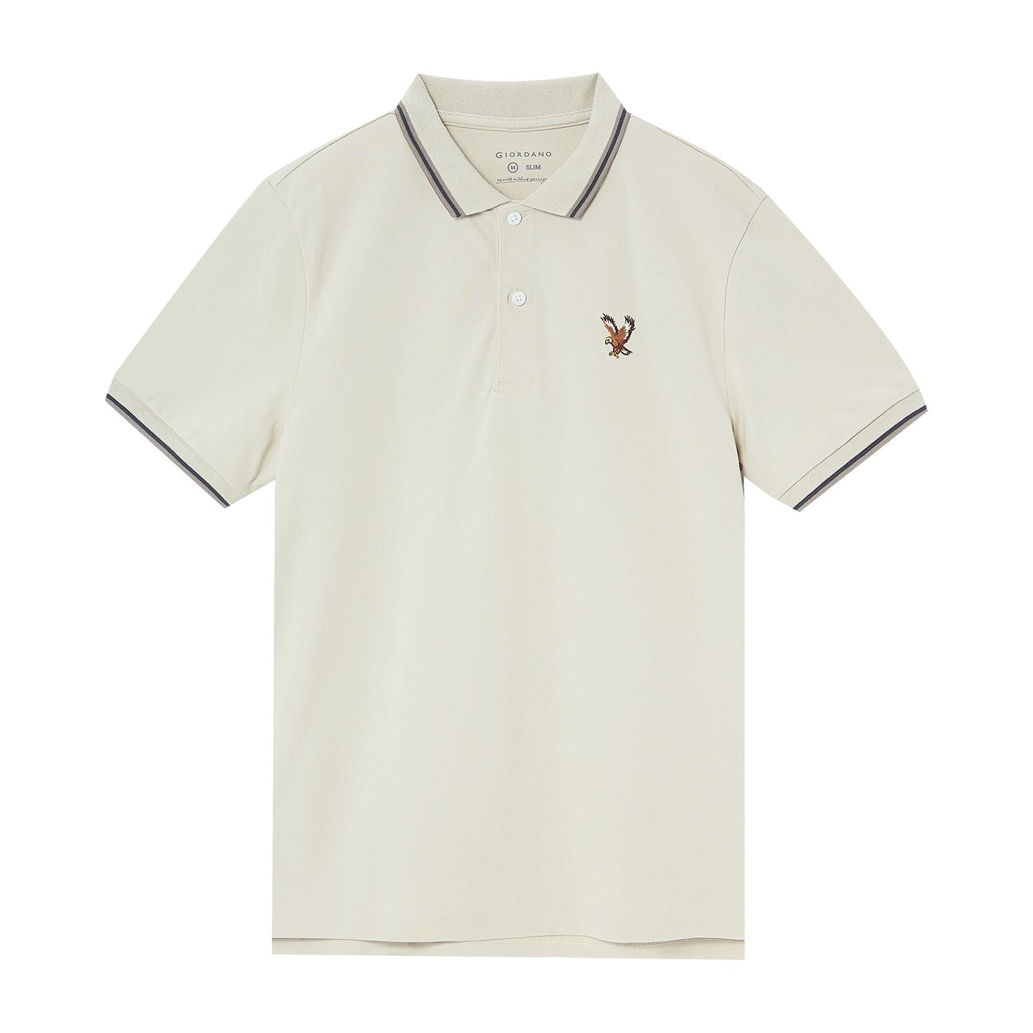 Men's Eagle Embroidery Solid Polo - Giordano