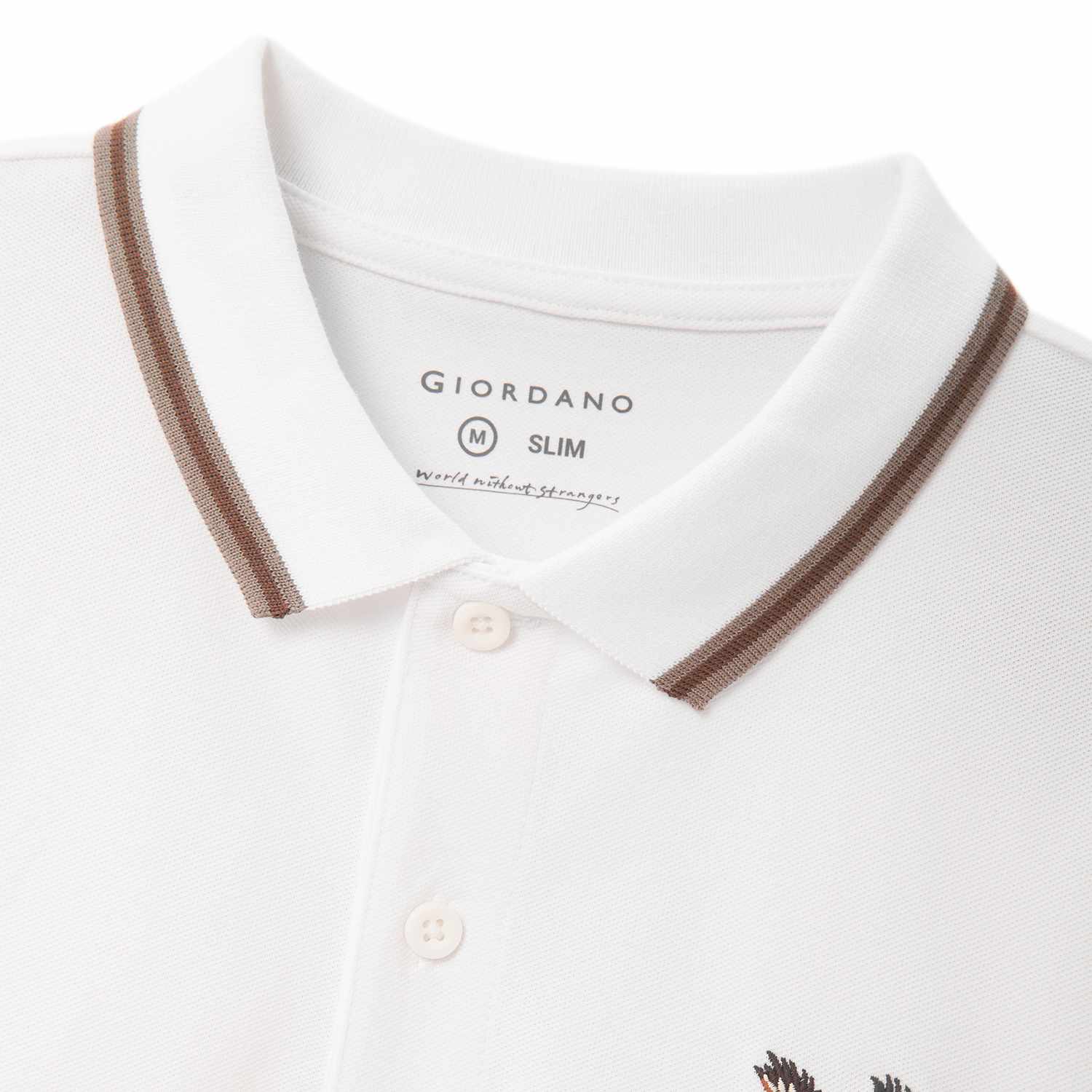 Men's Eagle Embroidery Solid Polo - Giordano