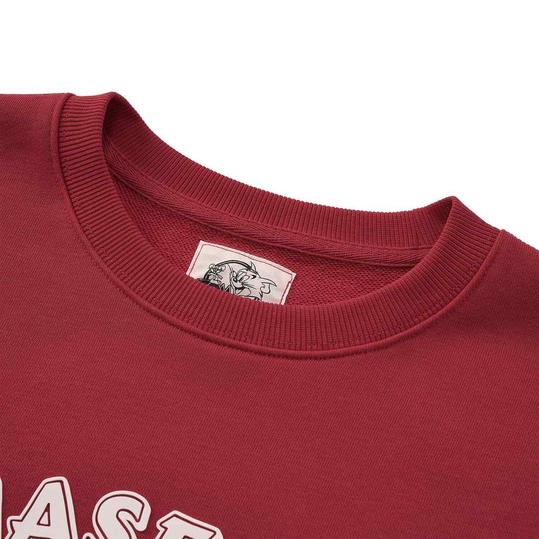 Men’s French Terry Relaxed Fit Pullover - Tom & Jerry - Red - Giordano