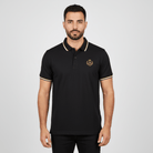 Men's G - Motion Short Sleeve Slim Embroidery Polo - Black - Giordano