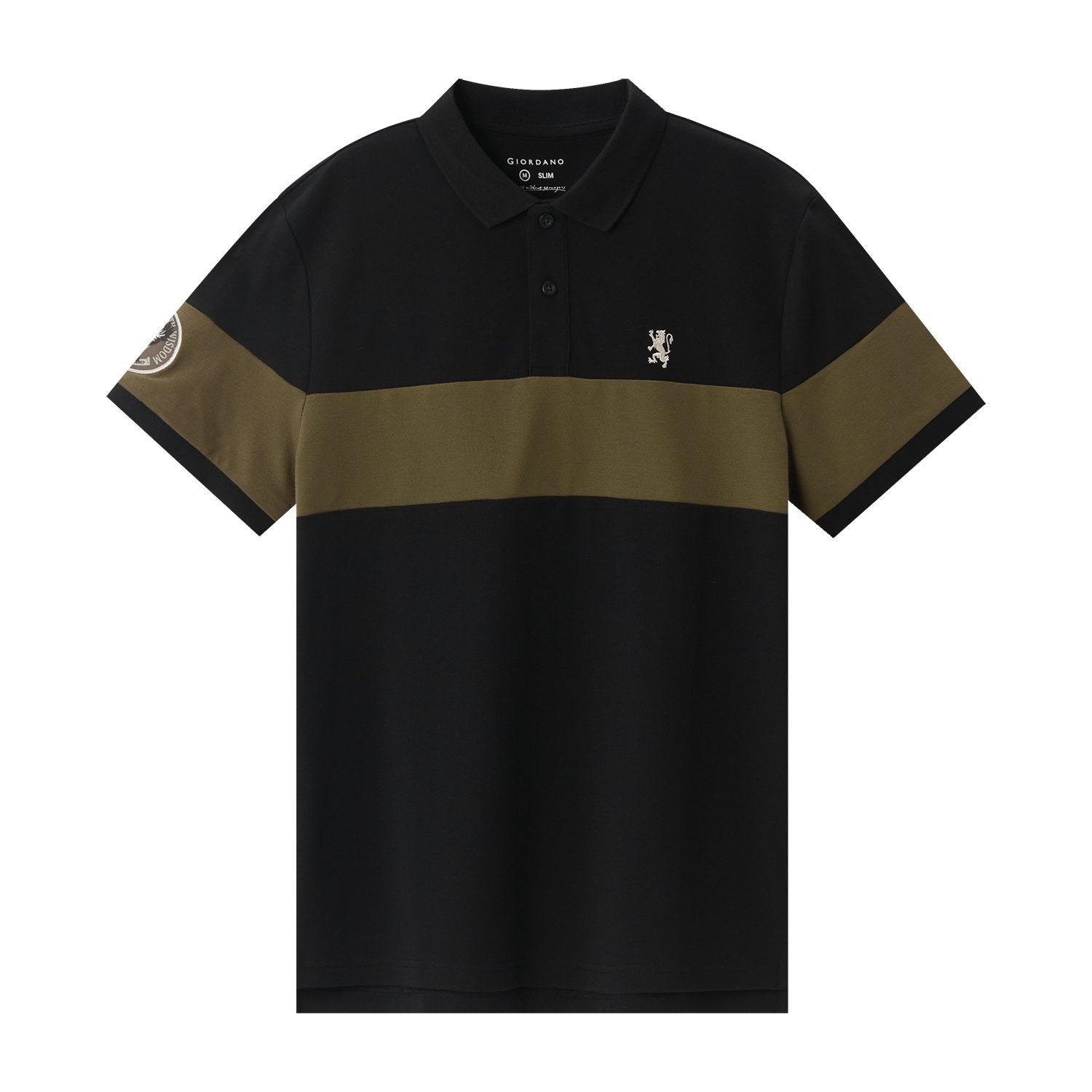 Men's Lion Embroidery Bold Polo. - Giordano