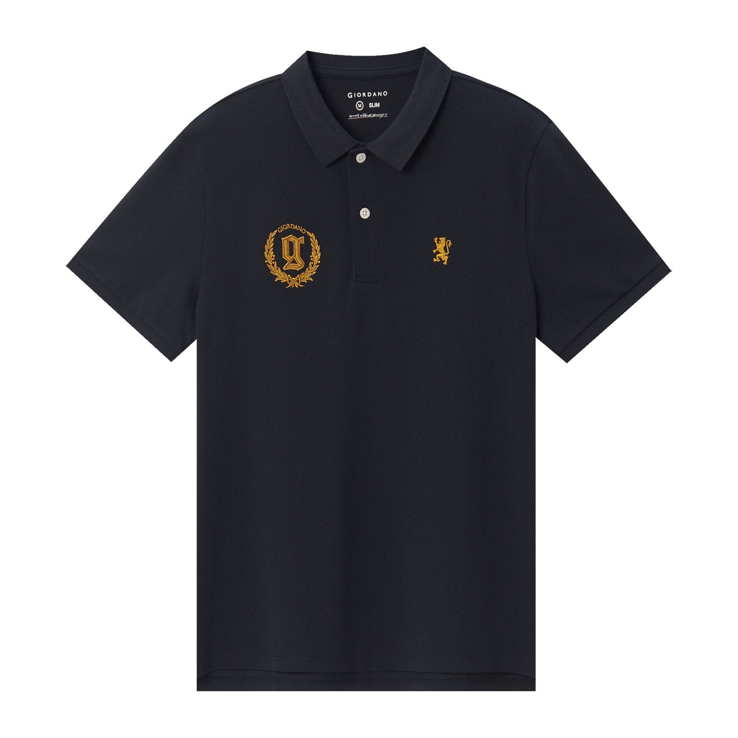 Men's Lion Embroidery Bold Polo. - Giordano