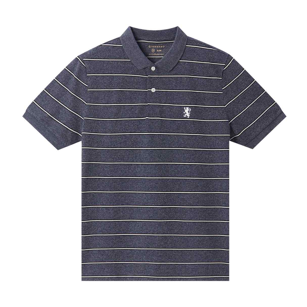 Men's Lion Embroidery Stripe Polo - Giordano