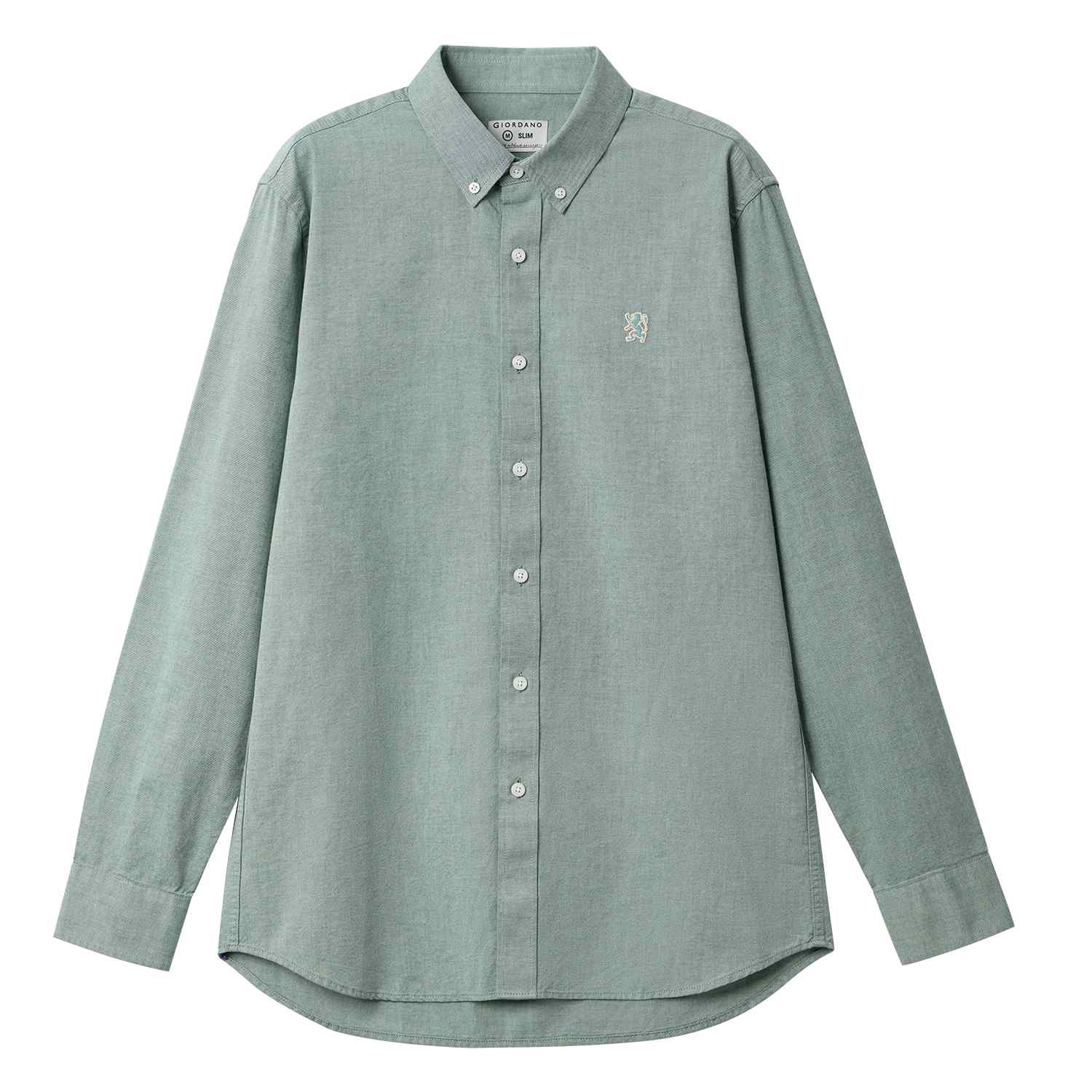 Men's Lion Oxford Shirt - Green - Giordano