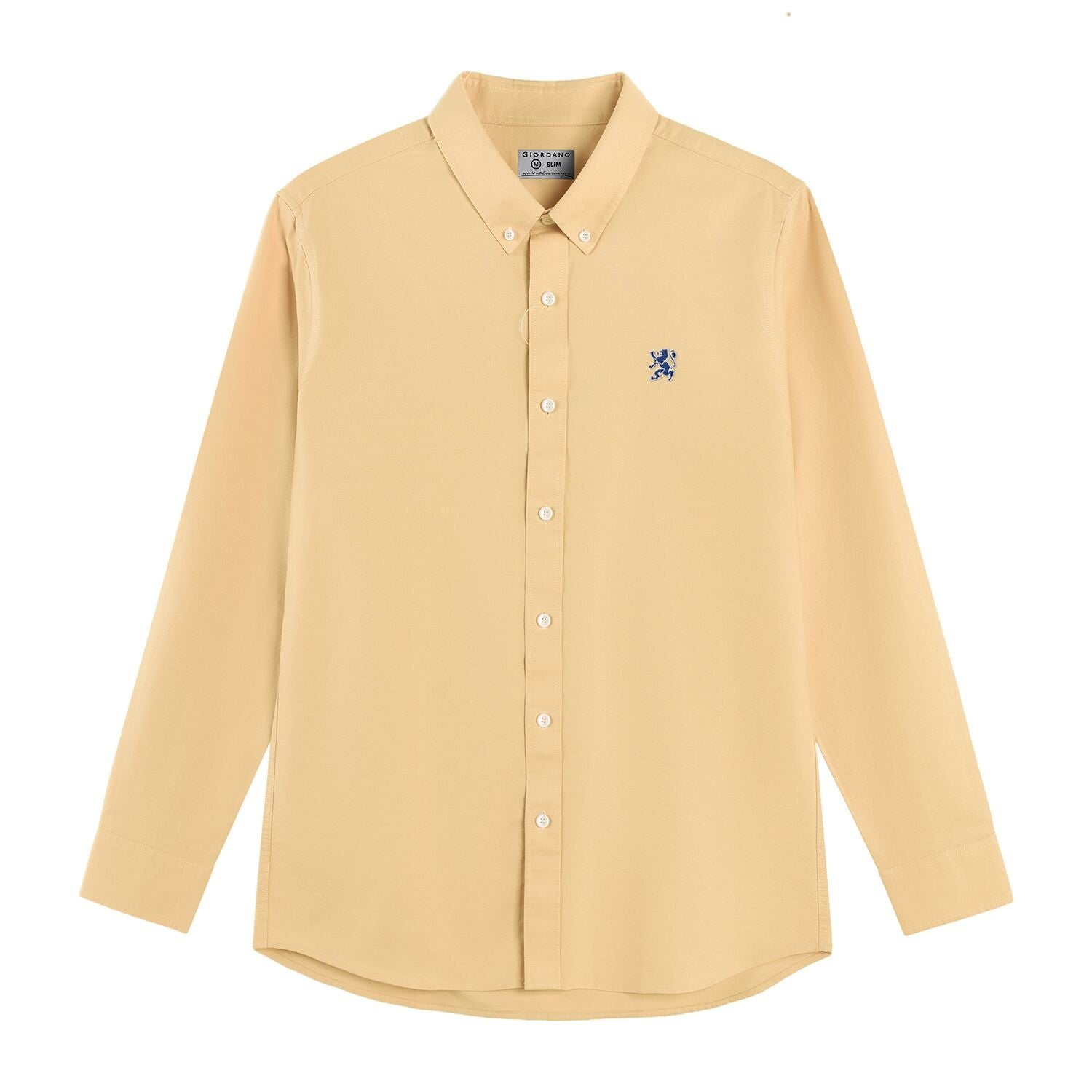 Men's Lion Oxford Shirt - Yellow - Giordano