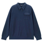 Men's Long Sleeve Patch Pocket Solid Polo - Giordano