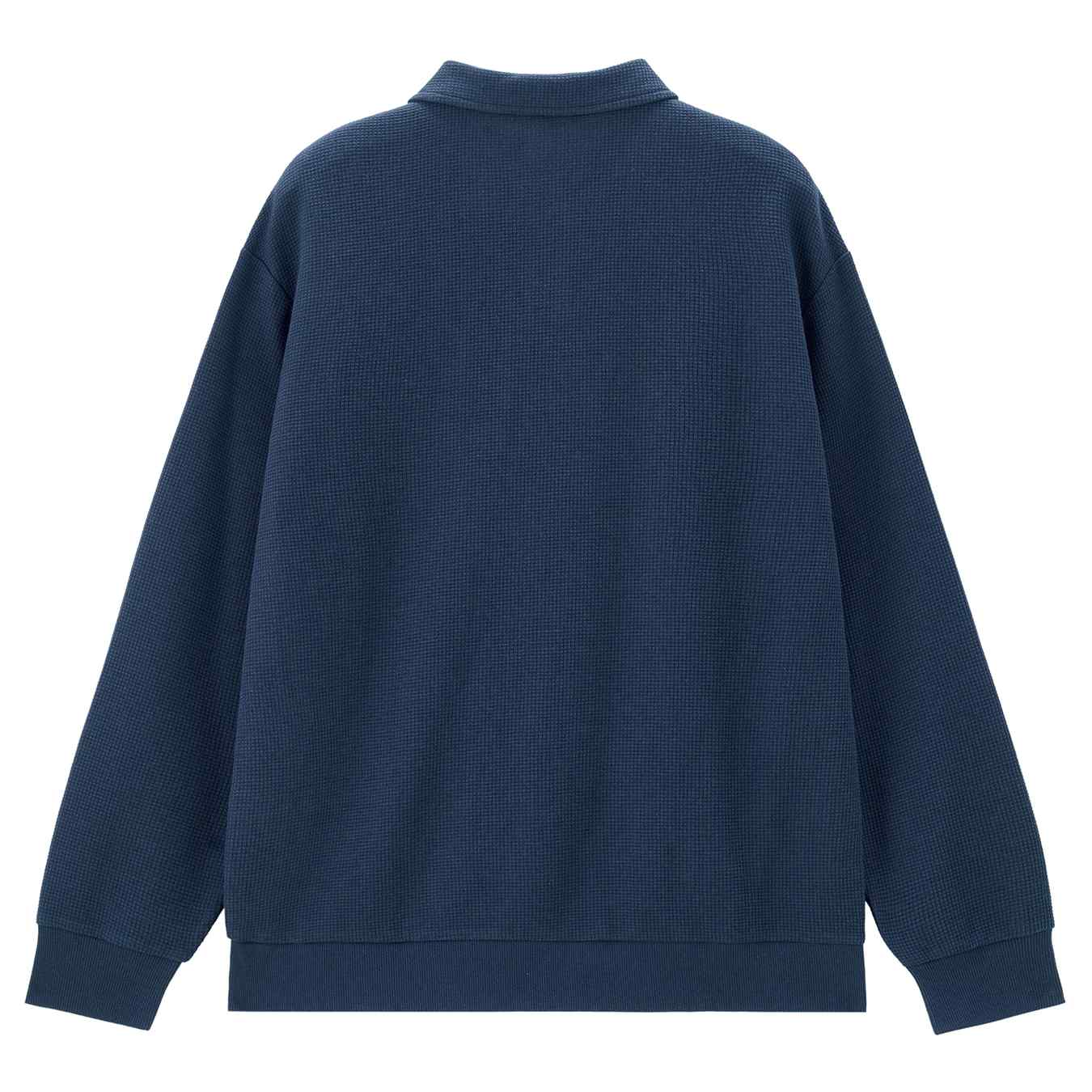 Men's Long Sleeve Patch Pocket Solid Polo - Giordano