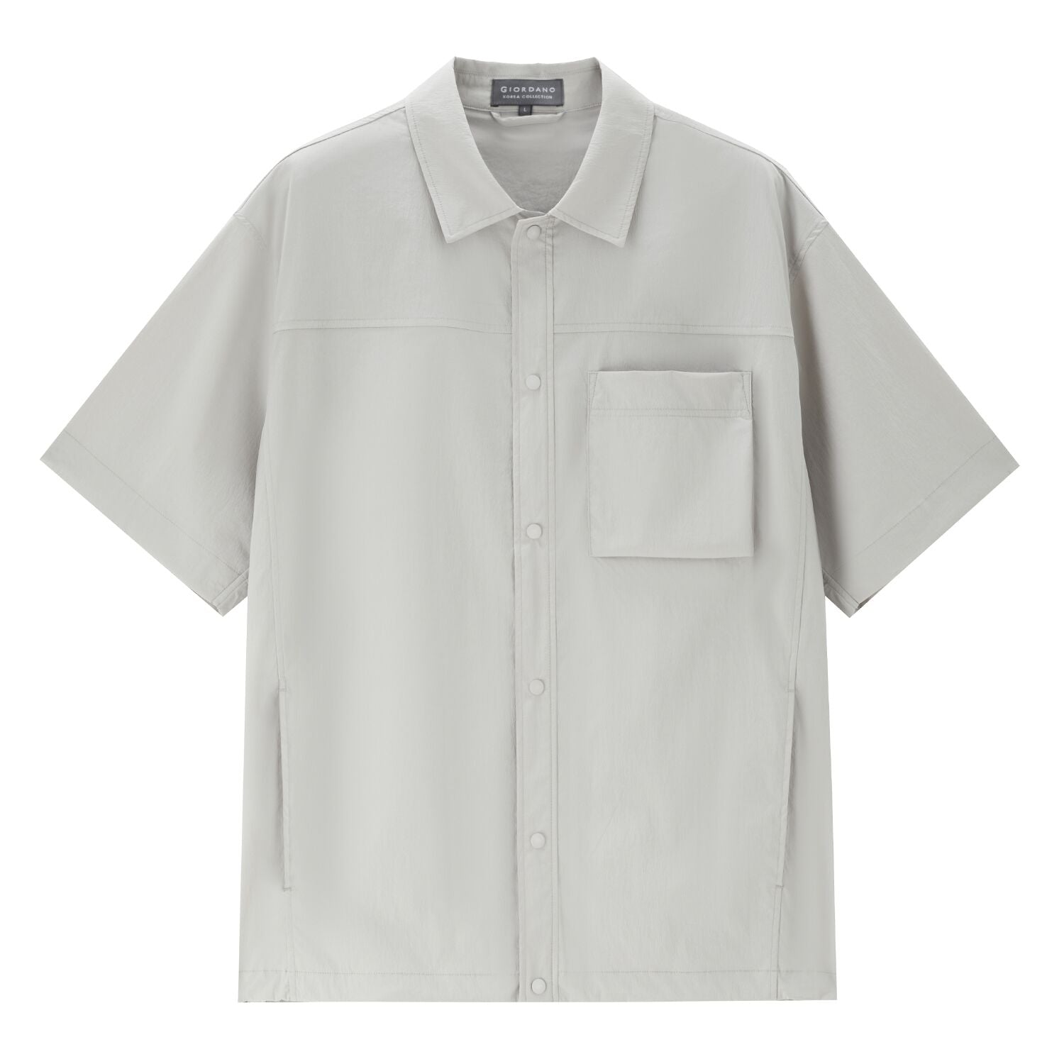 Men’s Nylon Stretch Short Sleeve Shirt – Lightweight & Water - Resistant | Korea Collection - Giordano