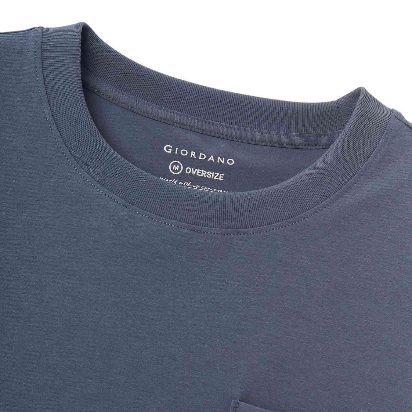 Men's Oversize Crew Neck Pocket Tee - Giordano