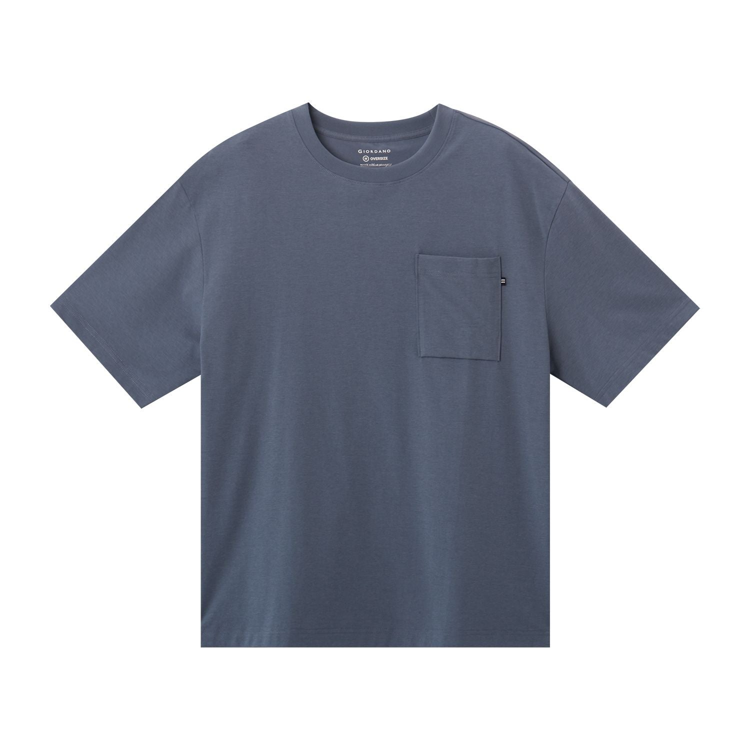 Men's Oversize Crew Neck Pocket Tee - Giordano