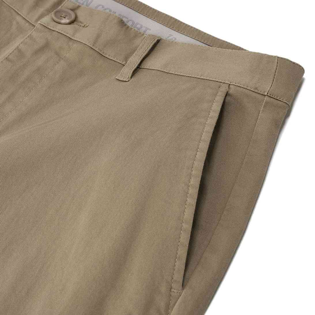 Men's Relax Straight Stretch Twill Khakis - Khaki - Giordano