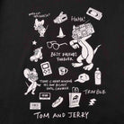 Men’s Relaxed Fit Cotton Print Tee - Tom & Jerry - Black - Giordano