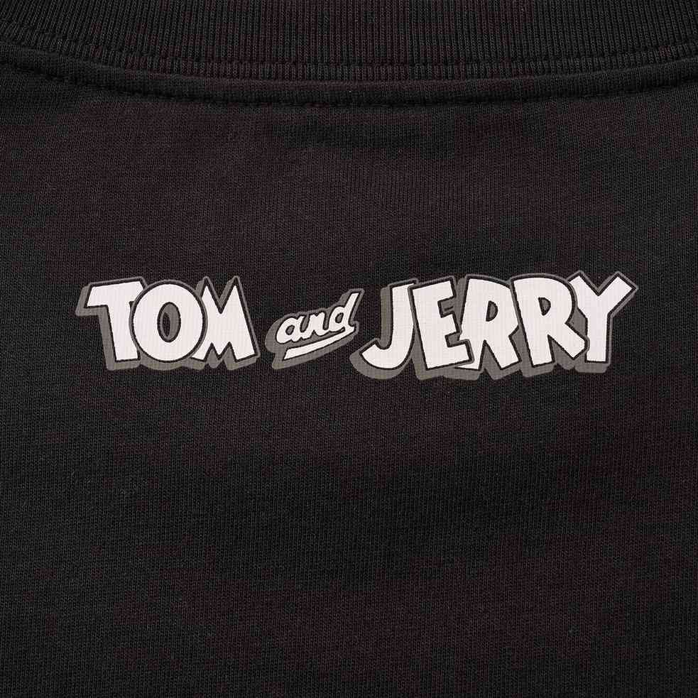 Men’s Relaxed Fit Cotton Print Tee - Tom & Jerry - Black - Giordano