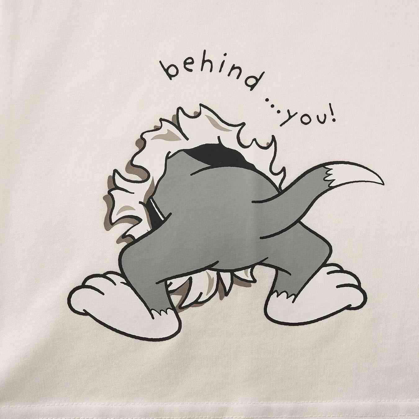 Men’s Relaxed Fit Cotton Print Tee - Tom & Jerry - White - Giordano