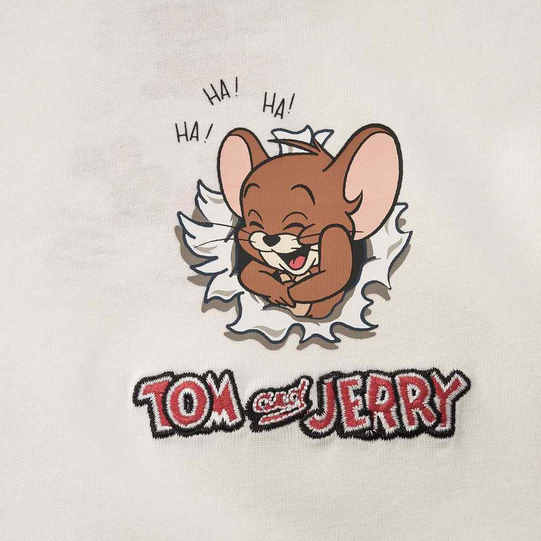 Men’s Relaxed Fit Cotton Print Tee - Tom & Jerry - White - Giordano