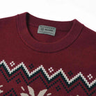 Men’s Relaxed Fit Jacquard Crew Neck Long Sleeve Sweater - Red - Giordano