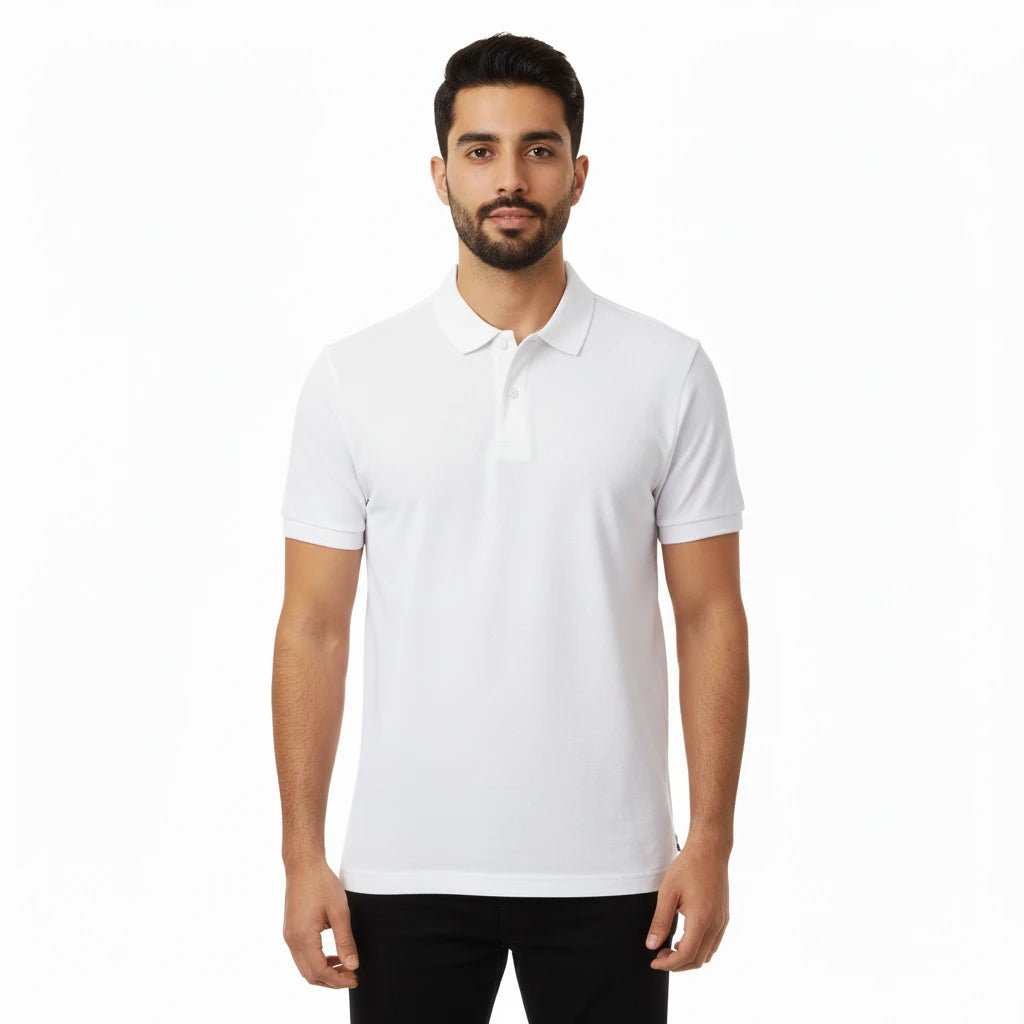 Men's Short Sleeve Slim Solid Polo - Giordano Online